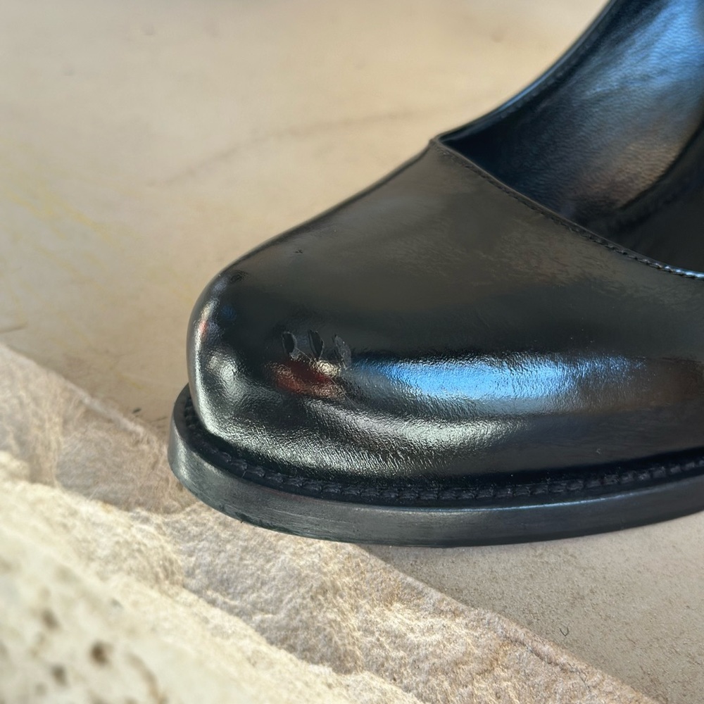 Prada Leather Shoes Black Size 37.  One scratch is shown on the last picture. - Picture 10 of 11